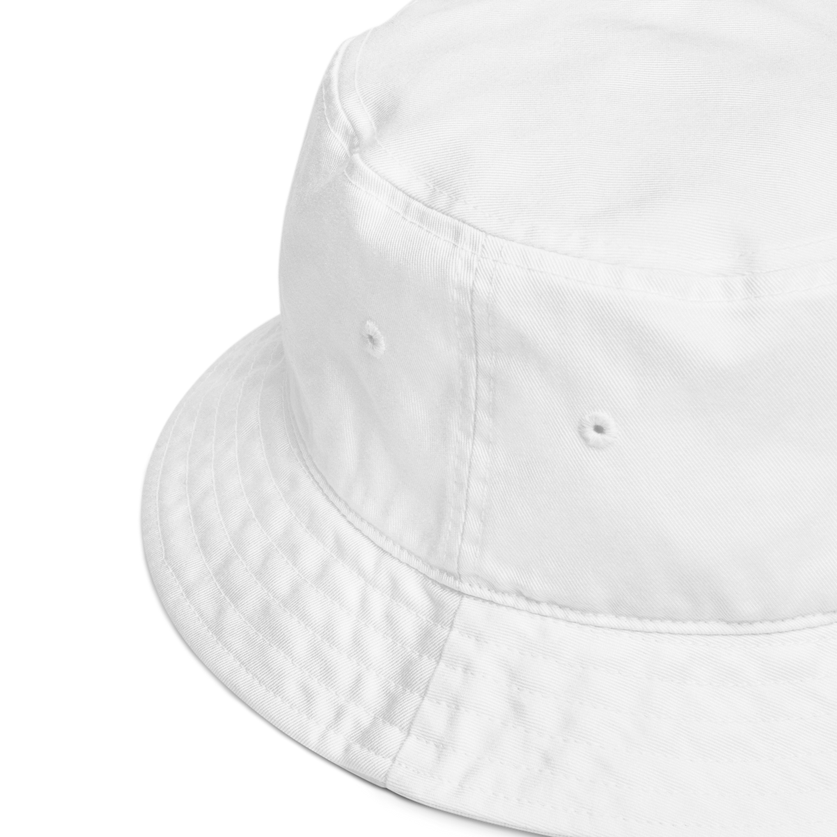Hiroshige Cat Embroidered Organic Bucket Hat