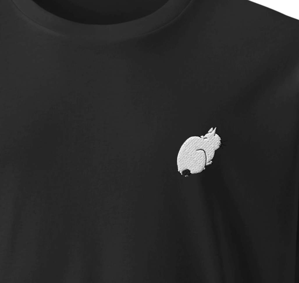 Hiroshige Cat Embroidered T-Shirt