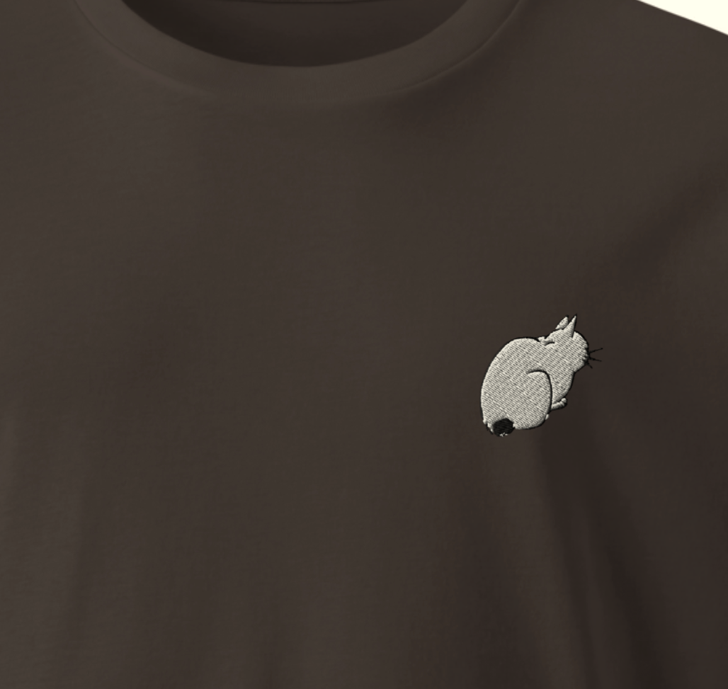 Hiroshige Cat Embroidered T-Shirt