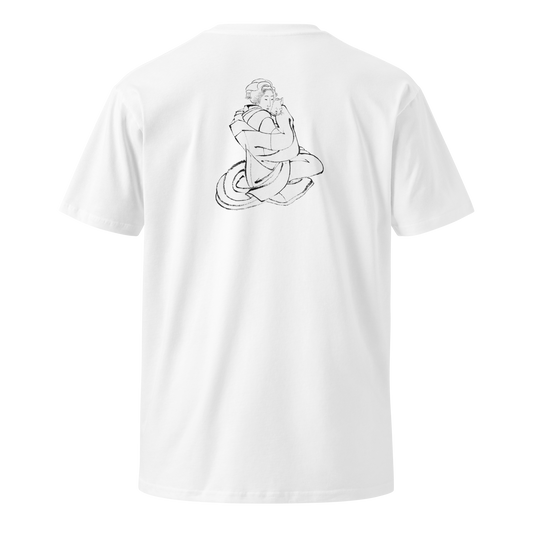 Hokusai Bond with cat T-shirt | Back Print