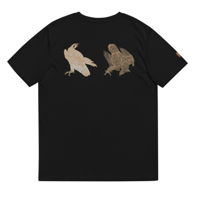 Kyosai - Sumi-e - Double Eagle | Unisex organic ribbed neck t-shirt