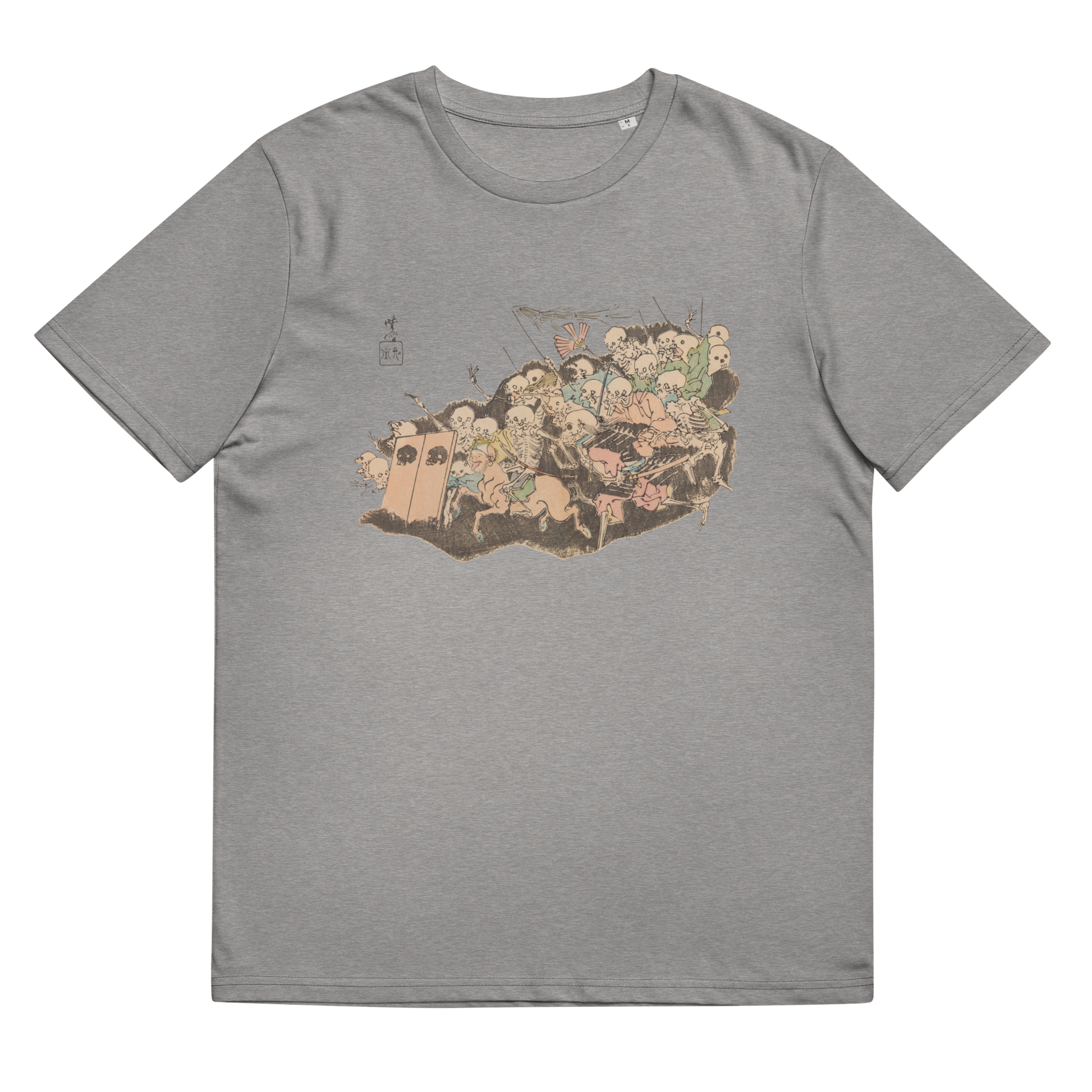 Kawanabe Kyosai Kyosai Hyakki Gadan  Graphic Tee (Yokai,Skeleton)
